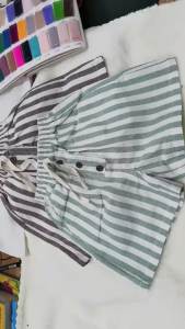 Vintage Linen Cotton Baby Boys Stripe Shorts Casual Buttons Pocket Design Baby Short Pants for Toddler Girls Clothing 0-24M