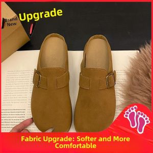 Retro Slip-On Birkenstock Sandals Womens Thick Bottom Anti-Slip Spring Summer Outdoor Wear New 2025 Lazy Persons Slippers