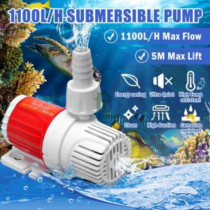 1100L/H Max Flow Submersible Pump Ultra Quiet Water Pump DC 12V Solar 5M Max Lift Mini Pump Mini Fountain for Fish Tank Aquarium