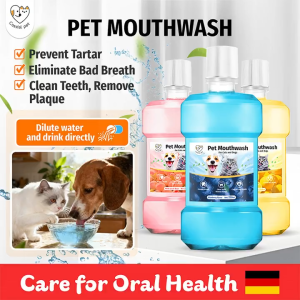 Cassiel Pet Plant-Based Mouthwash For Oral Health Decompose Odors Clean Teeth Tartar For Dogs & Cats