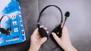 Luckluck USB Headset Noise Cancellation 3.5mm&USB Call Center Headphone With Microphone Mic Noise Cancelling