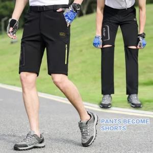 Mens Hiking Pants Convertible Quick Dry Lightweight Zip-Off Outdoor Travel Camping Fishing Pants