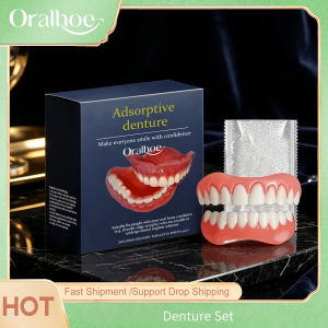 oralhoe | Soft Denture Reline Kit Perfect Fit Easy Use Teeth Upper And Lower Dentures Full Set Portable Natural Dentures False Teeth Sets
