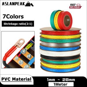 1meter 1mm-28mm 7Color Thermoresistant tube Shrink wrapping 2:1 Black heat shrink Sleeving set Wire Cable Polyolefin Wrap Tubing