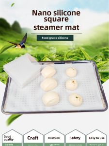 Tấm Lót Hấp Silicon Hình Chữ Nhật Cấp Thực Phẩm Chịu Nhiệt Độ Cao Tấm Lót Hấp Không Dính Dùng Cho Nhà Bếp Và Nướng Bánh