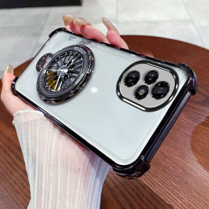 Honor 200 pro 100 Series Soft Silicone Phone Case with Stand Protective Cover Anti-Fall Transparent Design for Men And Women