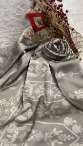 [1 METER] Kain Armaniye Silky Brown Premium / Armaniye Silk Motif [MOTIF BARU]