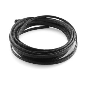 3m/9.85ft PET Expandable Braided Sleeving Flexible Wire Loom Mesh Sleeve Black for TV Audio PC Cords Protect From Pets Chewing