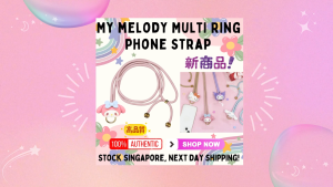 [Direct from Japan] Stock SG 100% Original Gourmandise x Sanrio My Melody Multi Ring Plus Phone Lanyard Strap