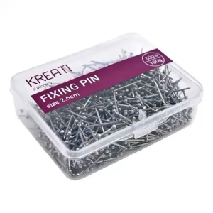 KREATI 500 PCS FIXING PINS 2.6CM - HIGH QUALITY STAINLESS STEEL PUSH PINS FOR OFFICE STATIONERY & CRAFTS