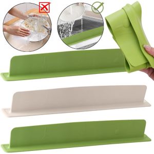 อ่างล้างจานซิลิโคนในครัวเรือนล้างจานห้องครัวป้องกันน้ำกระเซ็นอ่างล้างจานแถบการกักเก็บน้ำด้านล่างแผงกั้นน้ำเคาน์เตอร์จุกดูดเต็มรูปแบบ