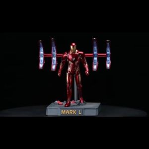 Marvel Ironman MK50 Nano Floating Gun (Led) with Platform Set ZD Toys Collectibles