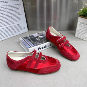 Retro Silk-feel Ballet Style Easy-on Casual Shoes