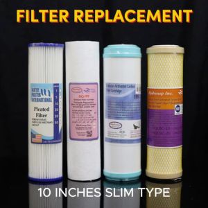 Water Filter 4 Stages 10" Slim Type Premium City Water Filter Replacement
