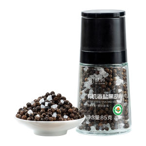 PUJIANG | Muối Biển và Tiêu Đen Hữu Cơ với Máy Xay