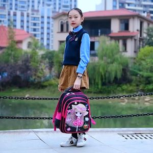 Balo học sinh tiểu học  Topbear dễ thương cho bé trai bé gái hoạt hình công chúa Elsa chống gù chống nước siêu nhẹ T001