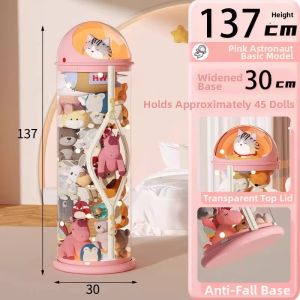 Large Capacity Dustproof Organizer Bin for Stuffed Toys