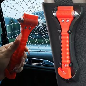Car Breaking Window Emergency Escape Hammer 2-in-1 High Hardness Carbon Steel Safety Hammer Seatbelt Cutter for Auto Truck Bus