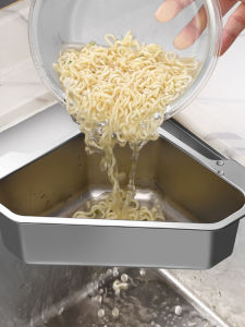 Vỏ Rác Bằng Thép Không Gỉ Lưới Lọc Bồn Rửa Phòng Bếp Vỏ Rác Hình Tam Giác Để Thoát Nước Vỏ Rác Để Thức Ăn Thừa Bồn Rửa Chén