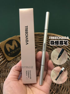 Treechada Ultra Fine Eyebrow Pencil Double Head Round/Triangular Tip Waterproof Long Lasting Natural Looking Beauty Makeup Tool