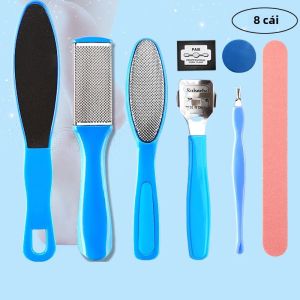 8 Bộ Chăm Sóc Bàn Chân Bạch Tuộc Mắt Cá Tẩy Tế Bào Chết Gót Đế Thép Không Gỉ Dụng Cụ Chăm Sóc Mịn Gót