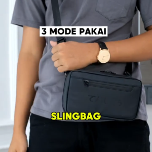 Sling Bag Bisnis Elegan Waterproof Tahan Air Highmore - Tas Selempang Casual Desain Modern