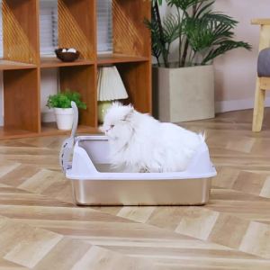 HOOPET | Hộp Cát Vệ Sinh Cho Mèo Lớn Có Vách Chắn & Nâng Cao