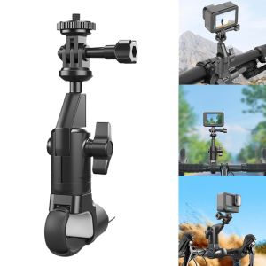 Motorcycle Bicycle Holder 360 Rotating Bicycle Handlebar Stand for Insta 360 X2 X3 X4 Go Pro 12 11 10