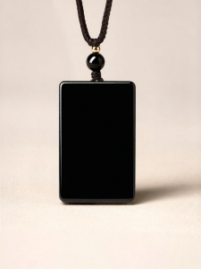 QINGXIANGTAI | Natural Obsidian Pendant Hydration Symbolic