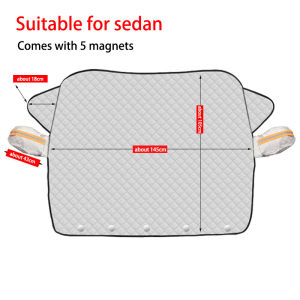 Kcimo | Premium Car Front Window Windshield Cover All-Weather Anti-Snow Anti-Frost Anti-UV Sun Shade Outdoor Winter Ice Protection