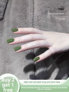 MONLEYTA | Handmade Nail Art Stickers Winter Fashion Short And Long Wearing False Nails Premium Feel New Years Design Nail Patches