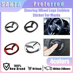 Stainless Steel Car Steering Wheel Emblem Sticker for Mazda 2 3 6 Axela CX4 CX5 CX7 CX30 Atenza3