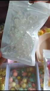 Manik manik mote Asesories Gelang cincin kalung motif kupu kupu besar warna bening putih dan warna warni ukuran 11mm