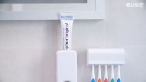 5 Toothbrush Holder Set Toothpaste Dispenser Wall Mount Stand Toothbrush Family Tools Accessories Bathroom Products