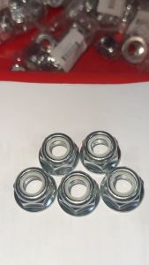 น๊อตหัวเกียร์ เบอร์ 19 รุ่น 411 / GX-35 (สีทอง-สีสแตนเลส) น๊อตใบมีดตัดหญ้า เครื่องตัดหญ้า น๊อตเกลียวซ้าย มีกันคลาย ยางรอง