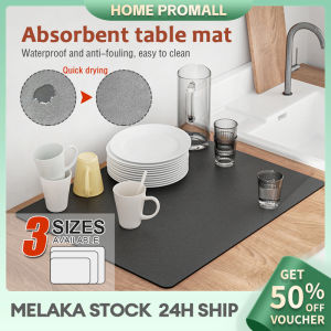 Diatomite Dish Drying Mat for Kitchen Counter Wash Basin Sink Absorbent Pad Sink Bar Mat Durable Coasters Bathroom Splash Coffee Mats 厨房沥水垫