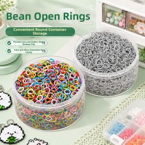 YUGUANG | DIY Craft Accessory Colored Opening Rings Silver Keychain Pendants