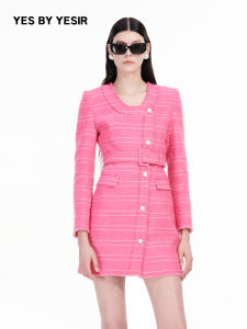Wool Original Design Little Black Jacket Dress
