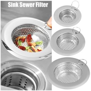 UNMEGONI Useful Stainless Steel With Handle Sewer Anti Clog Sink Strainer Waste Catcher Mesh Trap Floor Drain Filter