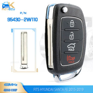 KEYECU 95430-2W110 Flip Remote Key FSK 433.92MHz 4D60 Chip Fob for Hyundai Santa Fe 2015 2016 2017 2018 2019 FCC: TQ8-RKE-4F31