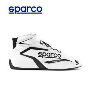 Genuine Leather White Sparco Racing Shoes Fireproof Mens and Womens Car Carding Motorbike RV Casual Sports Boots