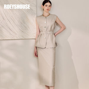 Roey s house | Linen Sleeveless Top and Skirt Set