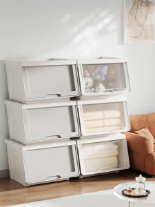 No-Install Childrens Bookcase Storage Cabinet Bathroom Gap Side Cabinet Flip Cover Storage Box Kitchen Organizer Shelf