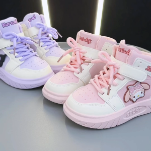 Kuromi and My Melody casual shoes for kids girls high top sneakers for kids size 25-36