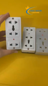 Ổ CẮM 3 LỖ KHÔNG MÀNG CHE/CÓ MÀNG CHE NHỰA CHỐNG CHÁY 6 LÒ XO TÍNH ĐÀN HỒI LÁ KÉP CAO TIẾP XÚC TỐT