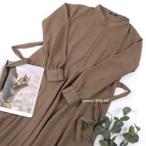 Gamis hermosa polos warna milo bahan wollycrepe premium umbrella 4 meter-pakaian wanita syari milo