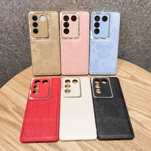 สำหรับ Vivo V27 V27e Pro V27Pro 5G เคสหนังเคสครอบโทรศัพท์แข็ง Camellia