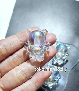 manik luxury bear sayap terbang luxury beads crystal