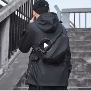 กระเป๋าคาดอก เสื้อผ้าแฟชั่น หัวเข็มขัดแม่เหล็ก กระเป๋าแฟชั่น ผ้าไนลอน พร้อมส่งจากไทย