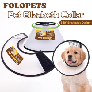 FOLOPETS Pet Elizabeth Cone E-Collar Dog Cat Head Cover Anti Bite Cone Pet Supplies